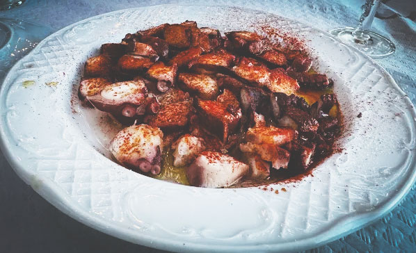 Pulpo a la gallega Mondariz Balneario - Pontevedra- Galicia